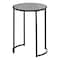 Monarch Specialties Accent Table - 24"H / Grey Stone-Look / Black Metal I 2206 - alternate 1